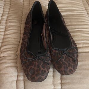 Zara Animal Print Flats with Bow